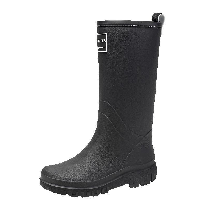 New Waterproof Medium and High Tube Women's Fashion Rain Boots Women's Outer Wear Thickened Non-slip Water Shoes Women