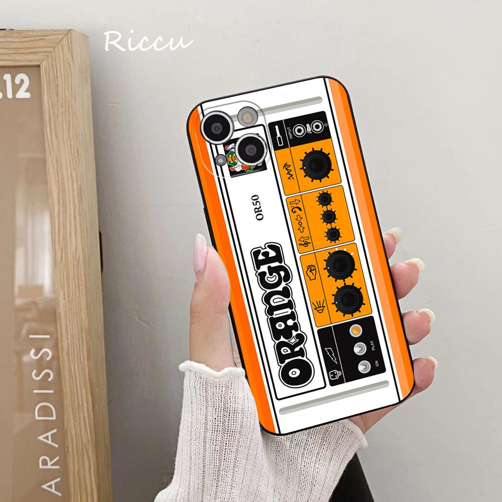 PER IPhone 14 Custodia per telefono Amplificatore per chitarra arancione PER IPhone 14 11 12 Pro 8 7 Plus X Pro MAX 12 13 MINI XR XS 13 14 Cover Silicone