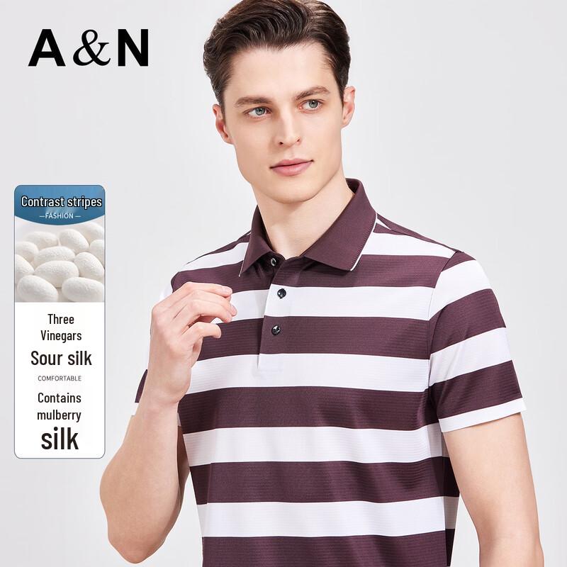 Antonio Men s Triacetate Silk Blend Color-Block Polo Shirt 48