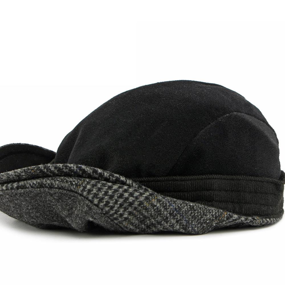 Autumn Winter Fleece Hat Men's Beret British Progressive Hat Retro Cap Woolen Hat