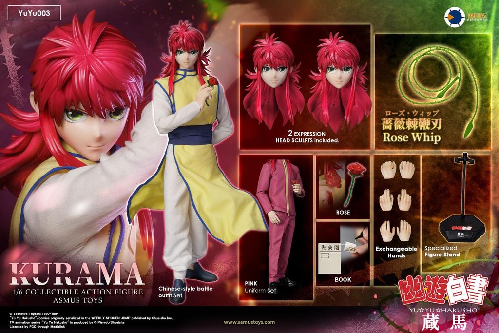 ASMUS TOYS Scale Action Figure Yu Yu Hakusho Kurama YUYU003A Standard Edition 1/6
