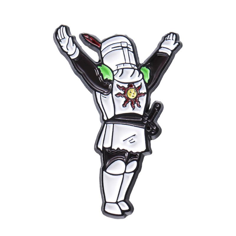 

Привлекательная мультяшная брошь-булавка «Солнечный воин» Высококачественный сплав Декорация Стильная