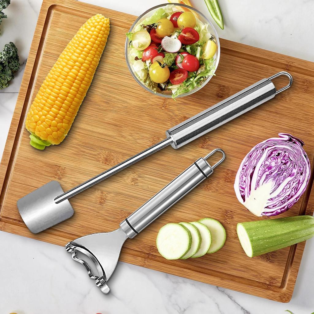 Stainless Steel Corn Peeler Serrated Corn Stripper Peelers Cob Shaver Planer Thresher Cutter Kitchen Fruit Vegetable Gadget Tool