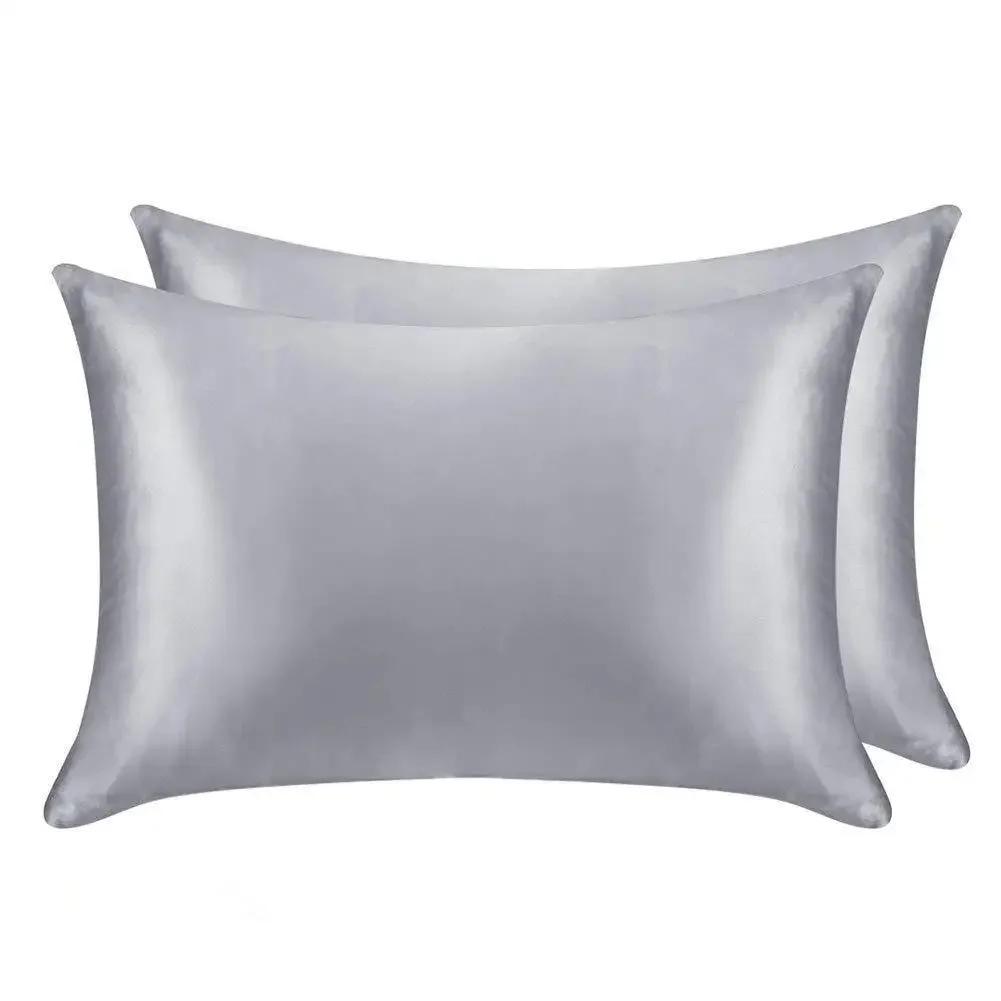 1pc Pillowcase Simulation Silk Silk Satin Zipper Pillowcase Hairdressing Pillowcase Comfortable Home Decoration Cushion