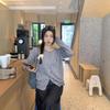 Women's Soft Knit Embroidered Bow Crew Neck Cardigan - Autumn Loose Sweater Coat