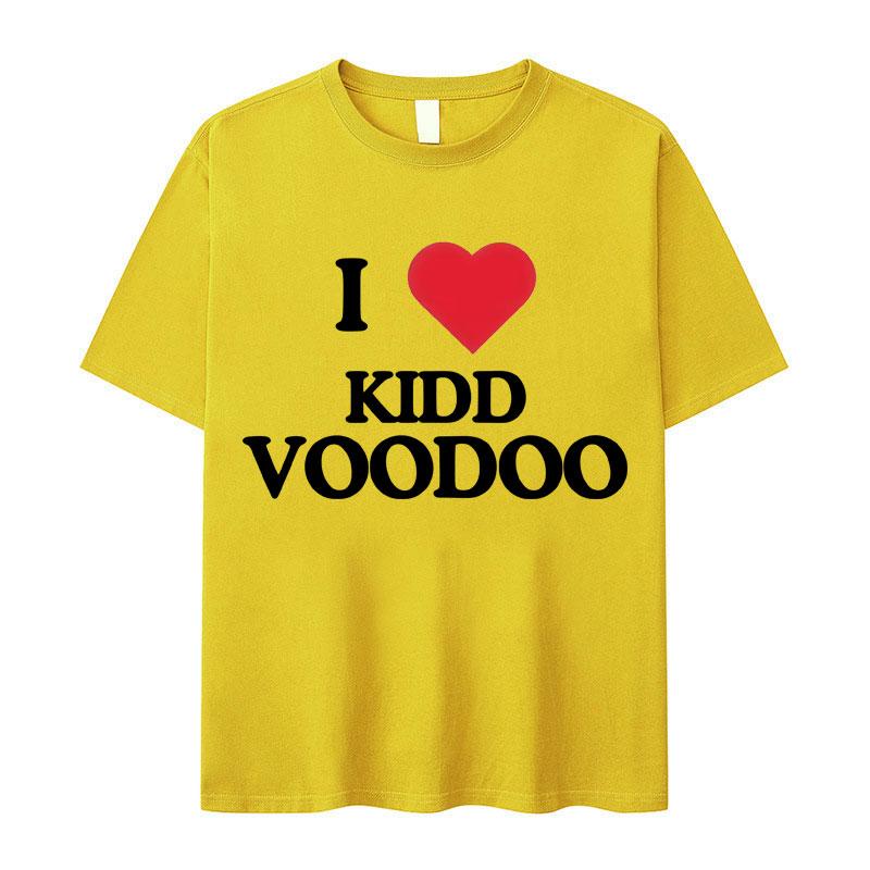 I Love Kidd Voodoo Album Tour 2025 Pattern Tshirt Summer Mens Women Hiphop Classic Pure Cotton Hot Sale Pop Tshirt Teenagers