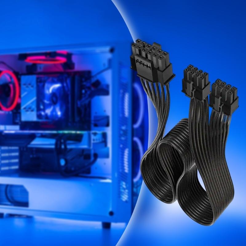 16PIN (12+4) Graphics Card Power Adapter Two 8pin Directly Connection 16AWG Thickened Wire For Stable Current Supply