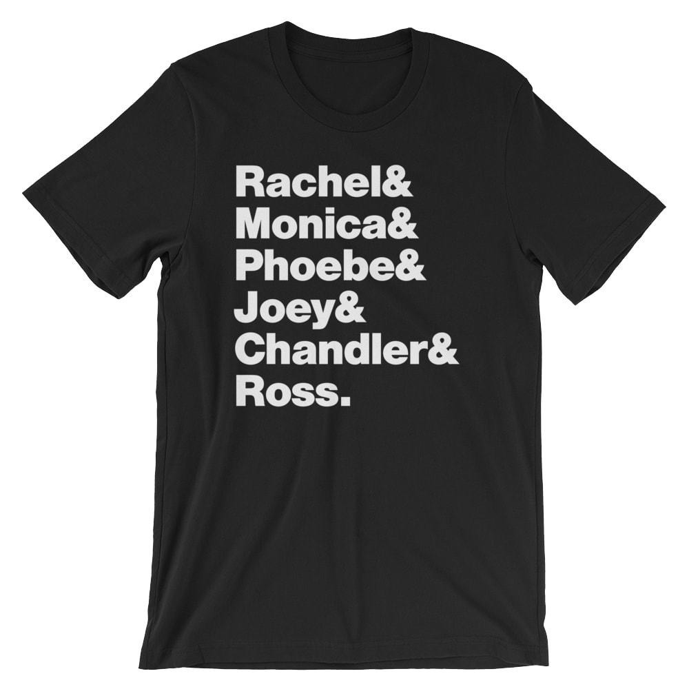 

Friends T-Shirt. Black White Gray or Red Premium Soft Cotton TV Show Tee. M