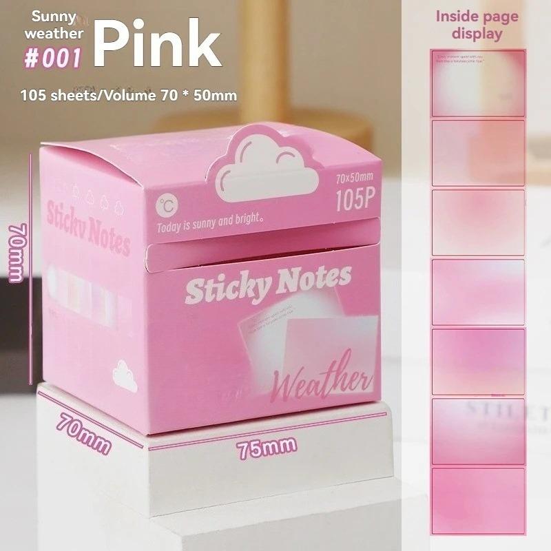 Transparent Pearlescent Pull Out Sticky Notes Stickers Notepads for Students Small Note Stickers for Marking