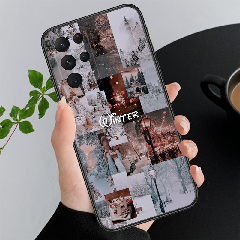 Phone Case For Samsung A55 A16 A56 A36 A35 A15 A53 A54 A33 A34 A25 A05S A52 A52S A14 A24 A26 A71 Winter Christmas