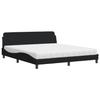 VidaXL Bed with Mattress Black 180x200 Cm Fabric 3208446