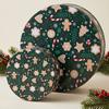 CHRISTMAS TIN BOX 2 PCS FOR COOKIES, GINGERBREAD, SWEETS, RODS 20 Cm