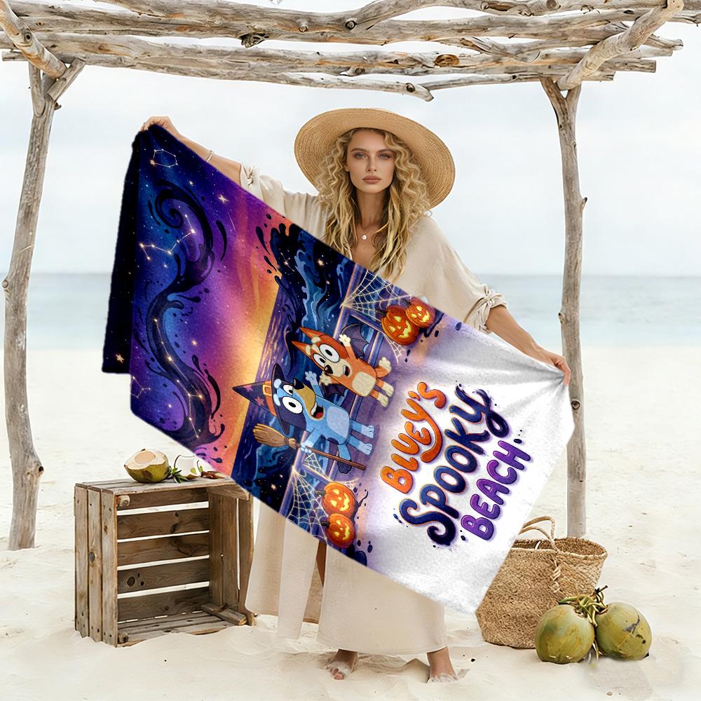 Halloween Costume Parade Personalized Text Beach Towel High Absorbency & Quick-Dry Suitable for Sports Travel Swimming Yoga Bathroom Beach And Pool