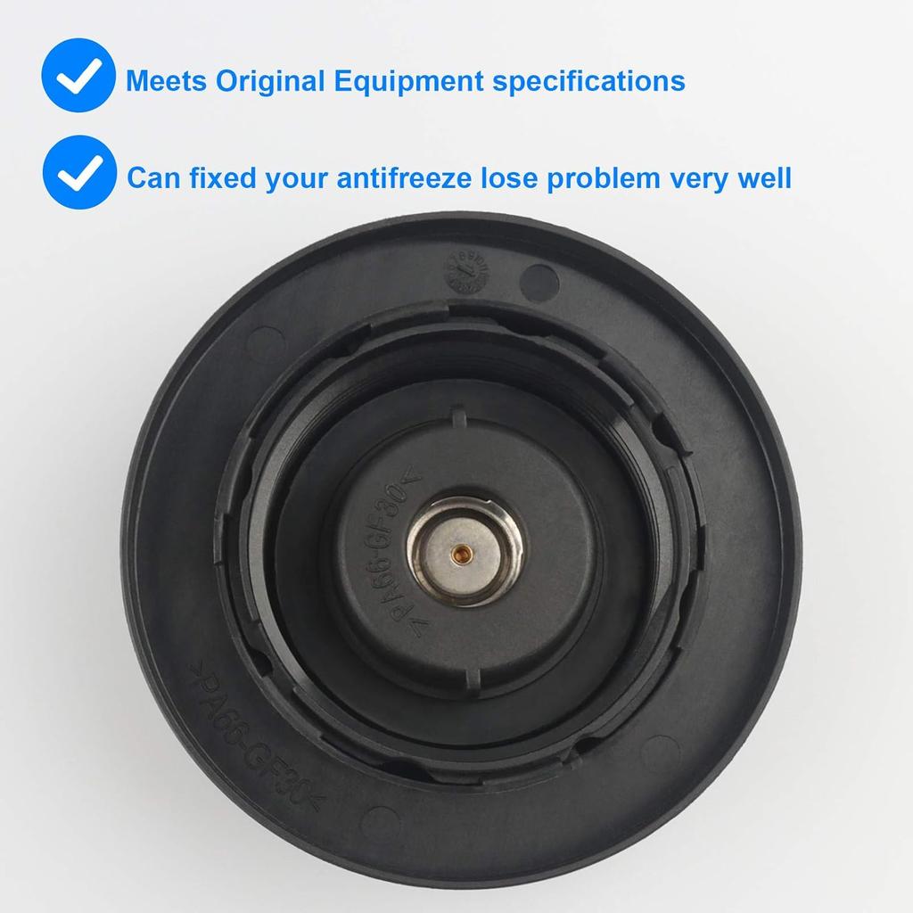 Radiator Pressure Cap, Coolant Reservoir Cap Replace RS-527, RS527, 9C3Z-8101-B, 9C3Z8101B Compatible with Ford 6.0 7.3 Powerstroke - Explorer F150