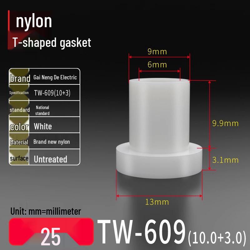 T-förmiger Nylon-Kunststoff-Dichtungsring und Schraubwellenhülse (Für dich: M2-M35)