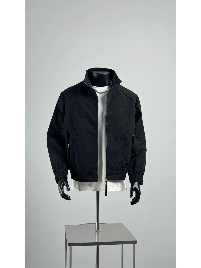 Men's Spring Japanese Style Jacket - Versatile and Stylish in Black and Deep Purple