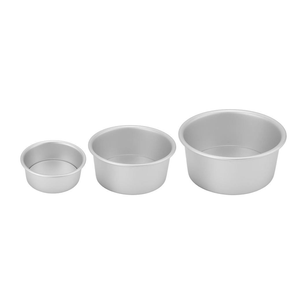 4 6 8 Inch Cake Pan Set Aluminum Alloy Bakeware Round Cake Pan for Baking Party Birthday Christmas
