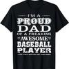 Herren Ich bin stolzer Papa eines verdammt großartigen Baseballspielers T-Shirt