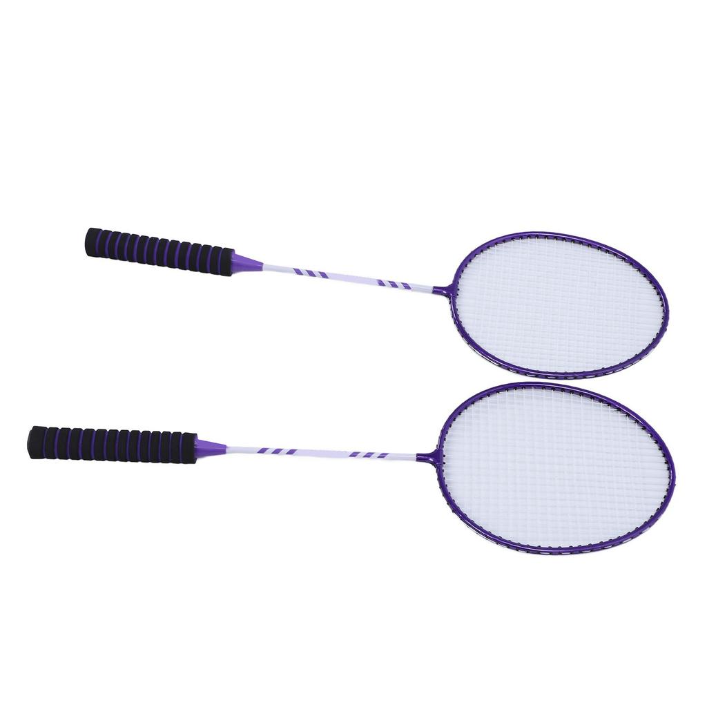 2PCS Badminton Rackets for Adults Teens Iron Alloy Anti Slip Badminton Rackets Set with Nylon Shuttlecocks Carrying Bag