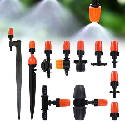 12 Types Adjustable Atomizing Nozzle Kits Garden Greenhouse Micro Irrigation Atomization Cooling Dust Removal Sprinkler 20 Sets