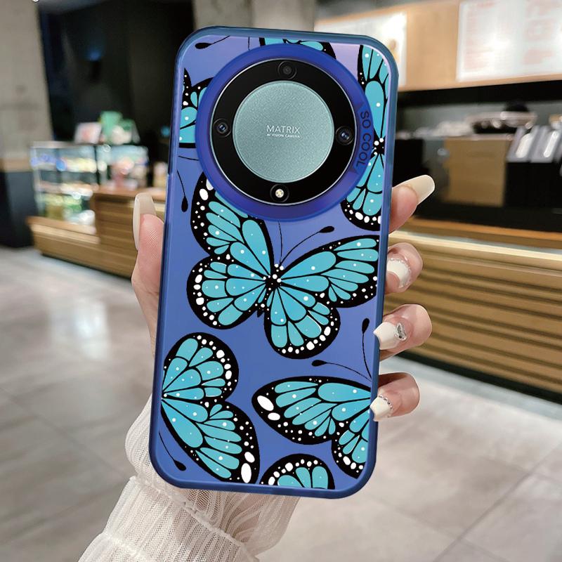 

Чехол для телефона с рисунком бабочки для Honor Magic5 Lite X9a Magic 6 Lite X9b X7a X8a X7B X8B 90 Lite 70 90 200 Smart Bumpe Cover Honor X9a 5G белый