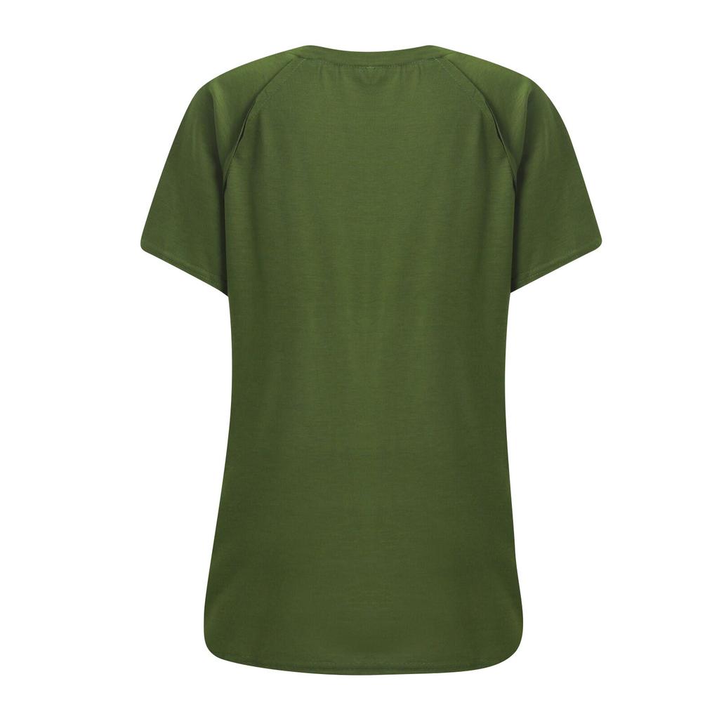 Women's Tops Dressy Summer Fashion Casual Print Casual T-Shirt Shoulder Sleeve V Neck Slim Flowy Tunic