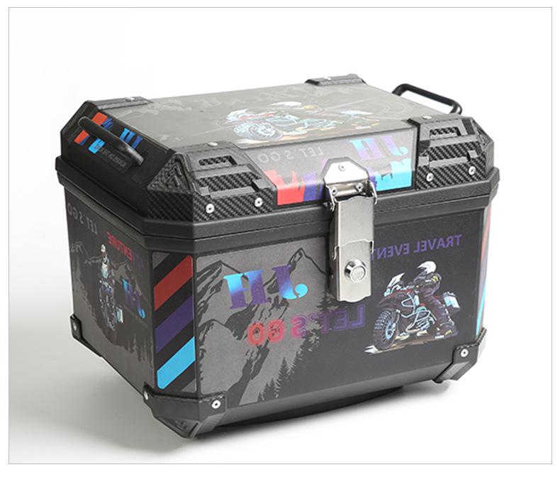 Universal Detachable Motorcycle Tail Box - Large Capacity, Waterproof Rear Trunk for Bikes