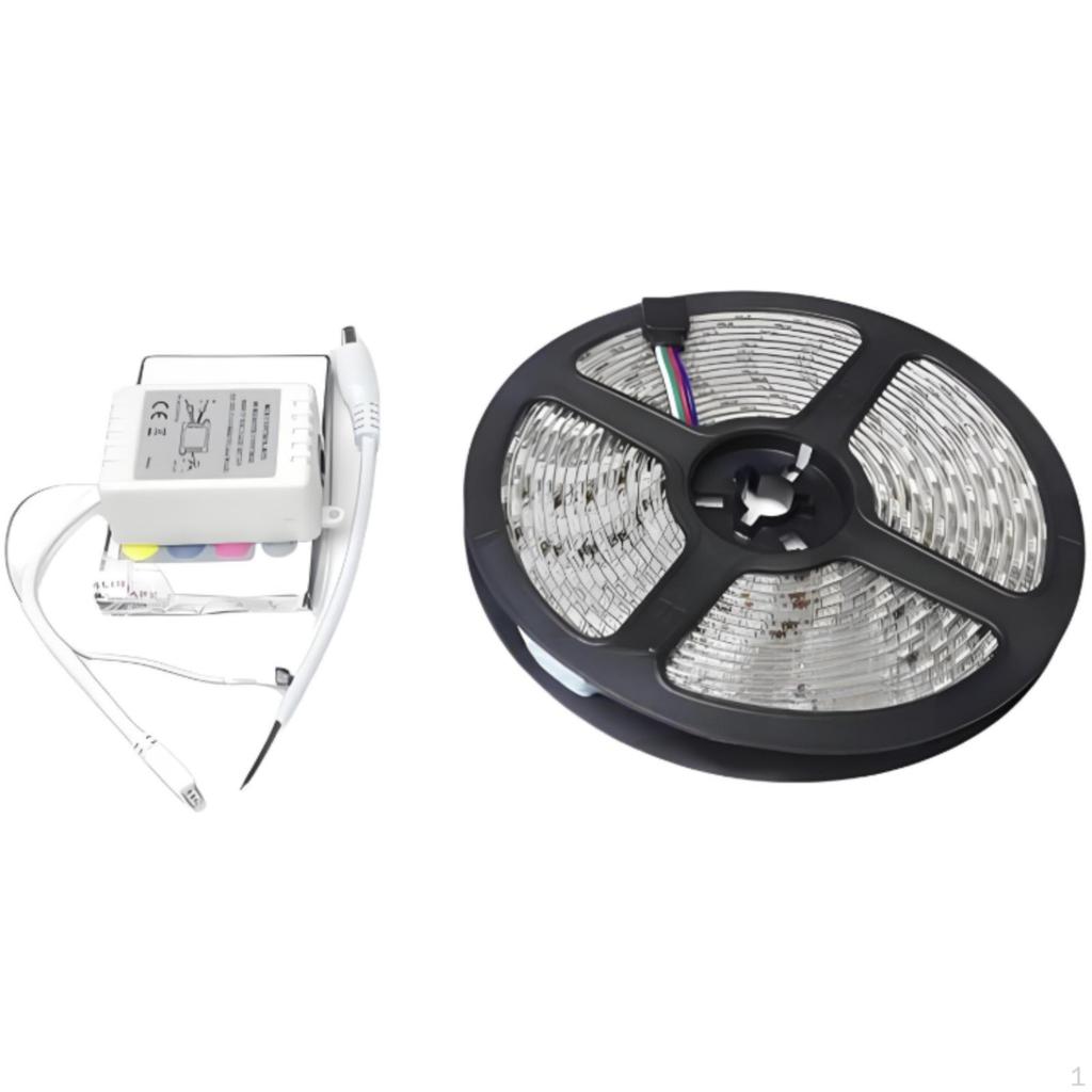 LightEmitting Diode Strip Lights 12V, 5050 RGB Color Changing, Remote Control, Waterproof, KTV