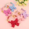 Personalisierbares Hundehalsband Niedliche Schleife Welpen Hunde Halsband Kostenlos Gravierbar Haustier-ID-Halsbänder Für Kleine Mittlere Große Hunde Chihuahua Mops