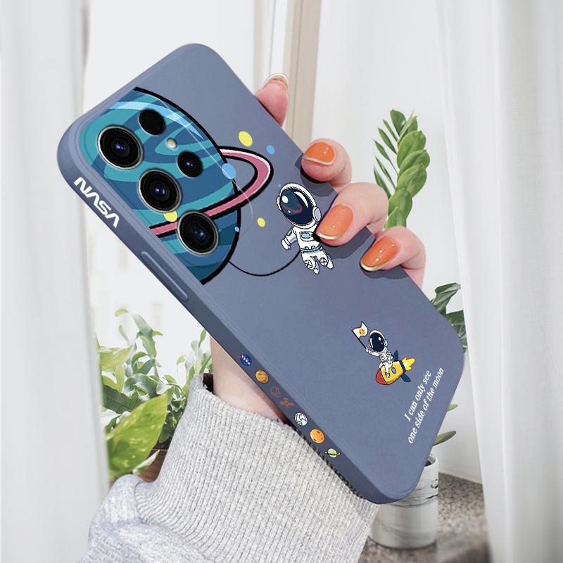 

Милый чехол для телефона Samsung Galaxy S23 Ultra 5G S22 S21 Plus S8 S9 S10 Note 20 S20FE M53 M51 M33, мягкий квадратный жидкий силиконовый чехол с полной защитой