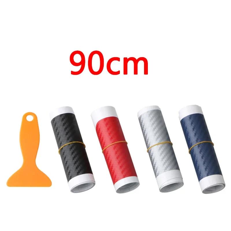 4D Carbon Fiber Car Rear Boot Bumper Trunk Anti-Scratch Protector Corner Trim Strip Cover Guard Sticker Sill Plate Accessories
