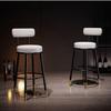 Nordic Modern High Backrest Bar Stool for Home & Coffee Shop