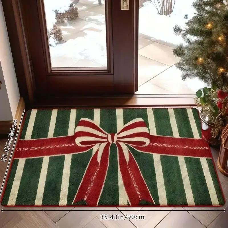 Brown Plaid Sausage Dog Beret Bath Rug Skid Resistant Absorbent Floor Mat Soft Carpet Room Decor Toilet Accent Durable