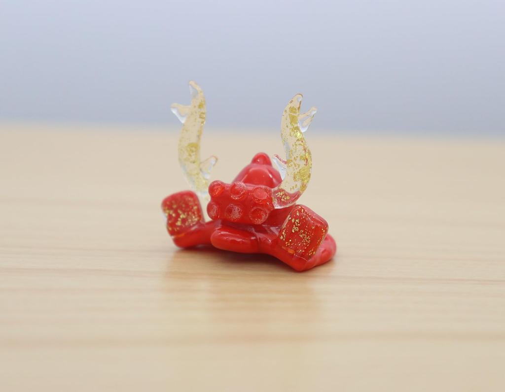 Glass Square May Doll, Boys' Day, Gold Leaf Beetle, Red, Small