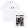 Rapper Los Parras Tour TShirts Harajuku Double Sided Print Summer Graphic Oversized Hip Hop Tshirts ONeck Cozy Men Tops Unisex