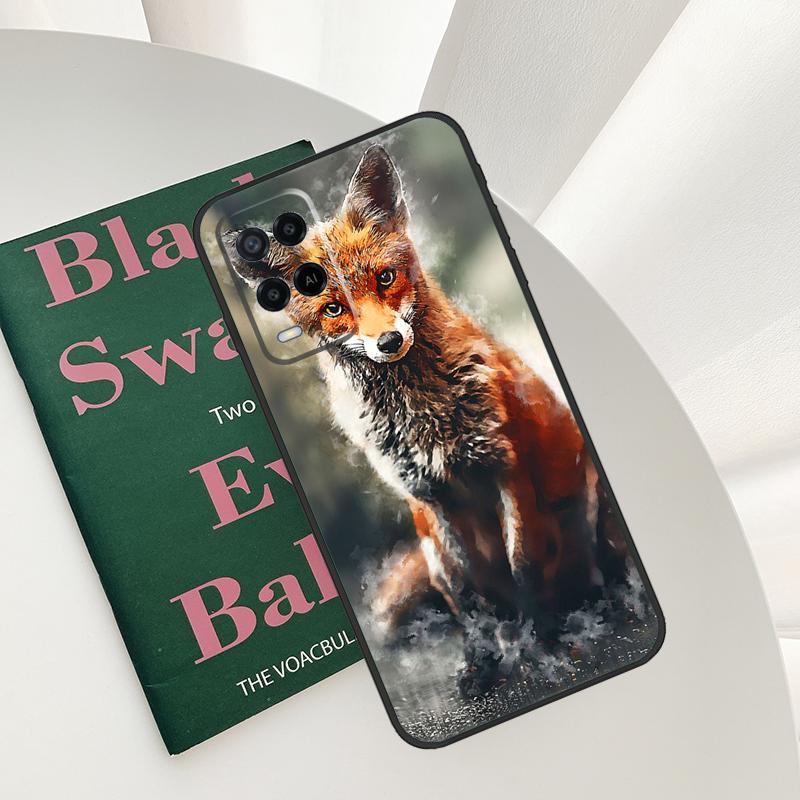 Funny Red Fox Animal Case For Oppo A15 A16 A17 A52 A72 A76 A96 A54 A74 A94 A54S A57S A58 A78 A98 A57 A77 Cover