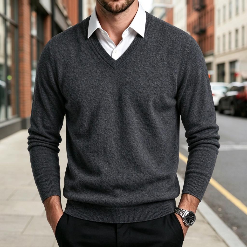 Maglione Pullover in Maglia da Uomo Autunno Inverno, Top Casual Quotidiano per Casa e Uso Esterno