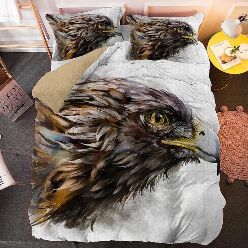 Kawaii Cartoon Owl Duvet Cover Set Full Queen King Size Owl Bedding Set For Girls Boys Brown Owl Cartoon Animal Comforter Cover