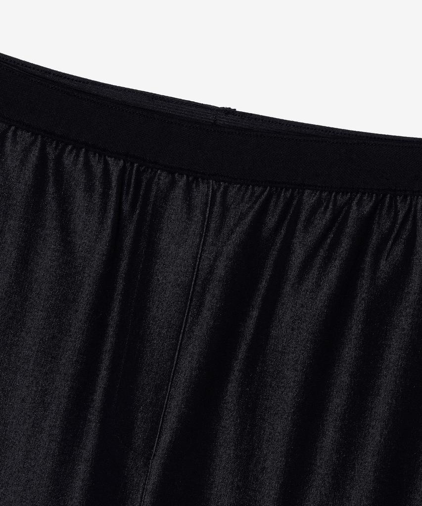 MIND BRIDGE WOMEN [W] Black Denim-Like Elastic Waist Slacks