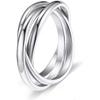 Three Lives Three WorldsStainless Steel Bright Surface Couple Rings for Women Rotation Helps Combat Anxiety Finger Jewelry Gift