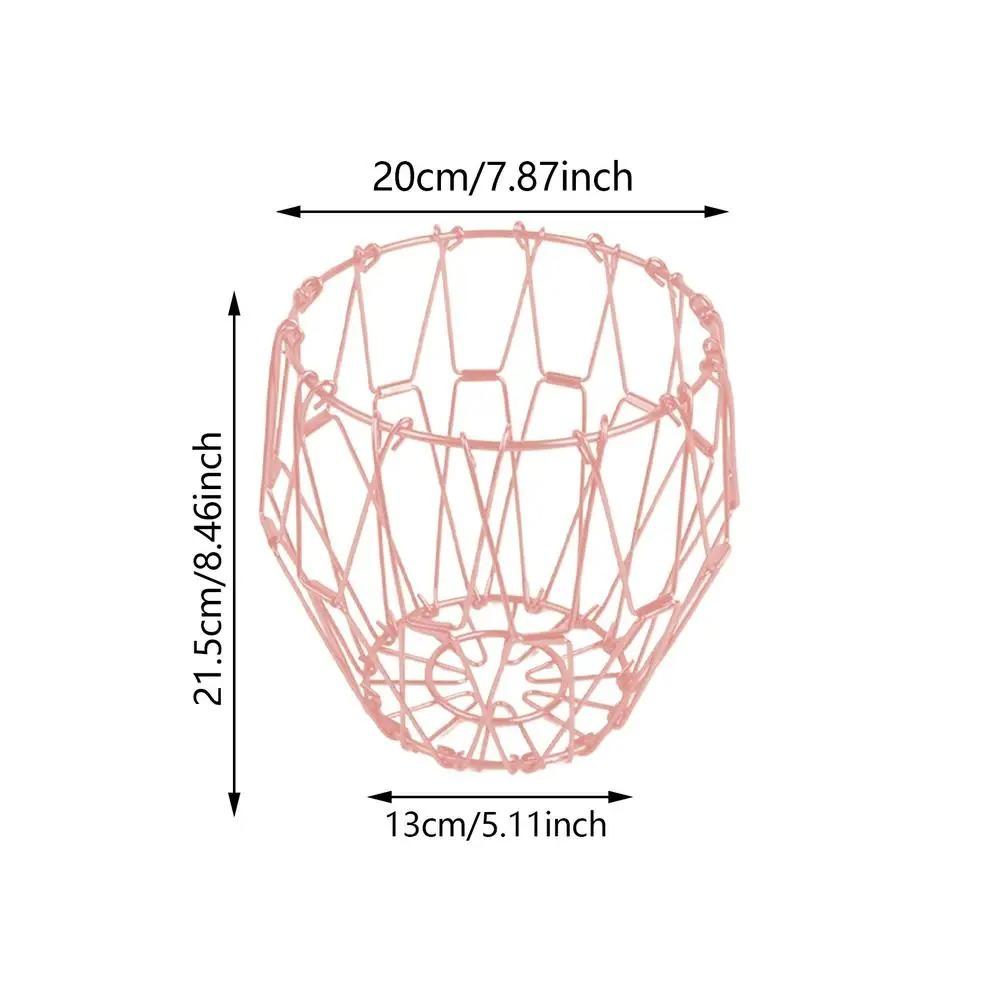 

Поверхности Гальваническое покрытие Диск для хранения закусок Масштабируемая металлическая проволочная корзина Складная фруктовая корзина Дом розового золота