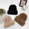 Women's Men's Couple Daily Shine Fur Beanie Hat
