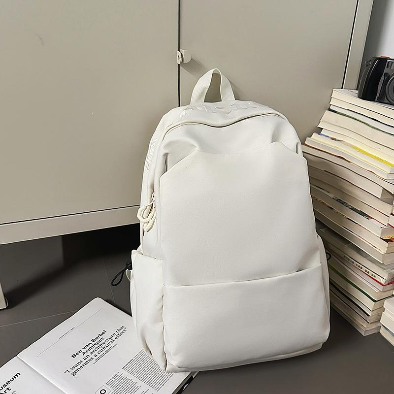 High value solid color simple backpack couple light travel mountaineering large capacity backpack