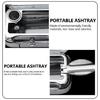 Travel Ashtray Aluminiums Alloys Storage Tray Pocket Ashtray with Cigarette Snuffer