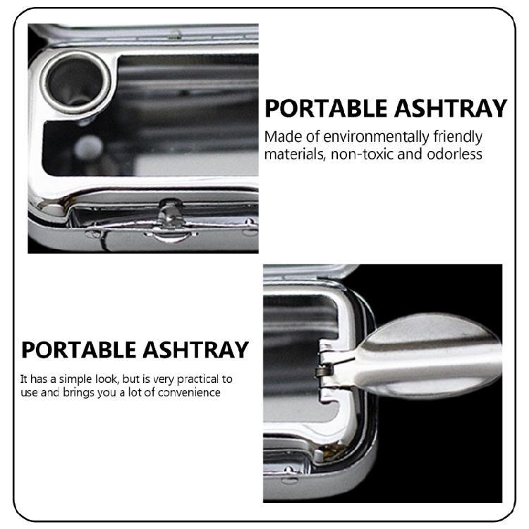 Travel Ashtray Aluminiums Alloys Storage Tray Pocket Ashtray with Cigarette Snuffer