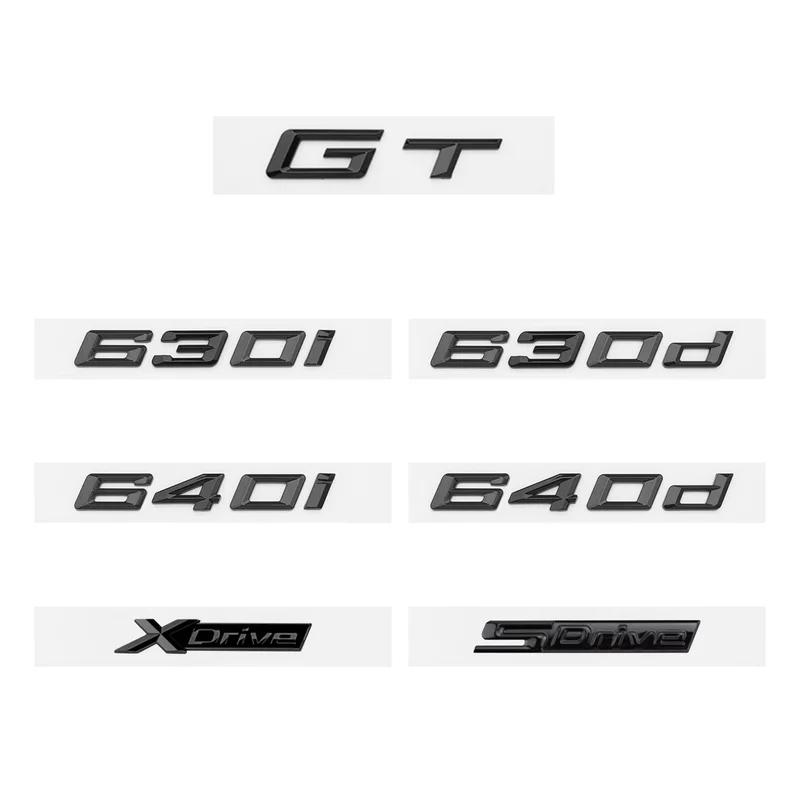 Glossy Black GT 630i 630d 640i 640d XDrive SDrive Numbers Letters Emblem for BMW GT Series E63 E64 F06 F12 F13 G32 Accessories al2