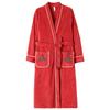 Nightgown Women's Pajamas Winter Coral Fleece Thickened Fleece Long Bathrobe Autumn and Winter Flannel Winter Bathrobe
