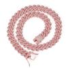 14mm Full Zirconium Cuban Chain Men's Hip Hop Cuban Necklace Bracelet Jewelry