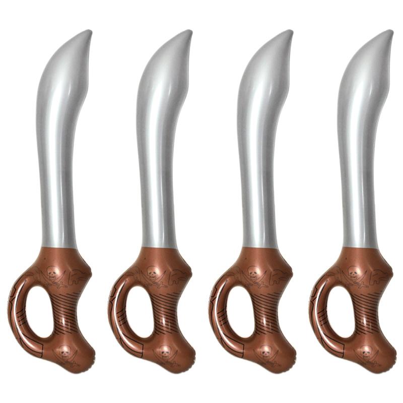 5Pcs Pirate Party Inflatable Sword Kids Pirate Theme Birthday Party Decor Favors Gift Toy Halloween Captain Cosplay Supply Props