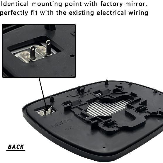 Driver Side Mirror Glass Replacement For 2004-2009 Lexus RX330 RX350 RX400H, Power Heated Left Side View Convex Exterior Mirrors Accessories, With